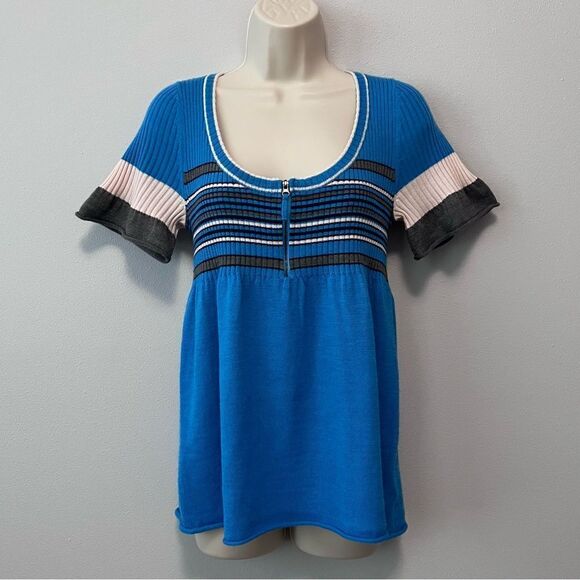 Free People Wool Blend Babydoll Ribbed Sweater Size M - Picture 1 of 7
